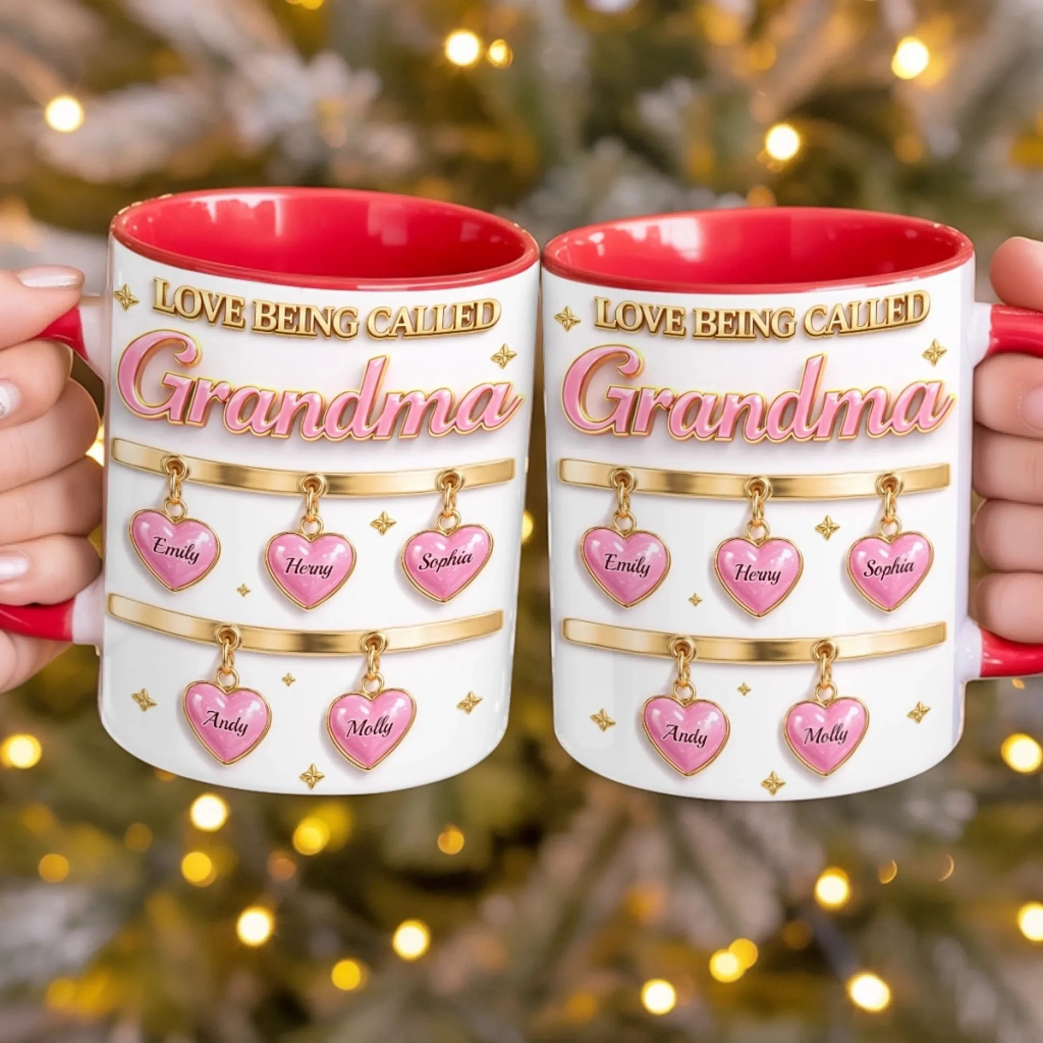 Love Being Called Grandma - Personalized Accent Mug - Gift For Mom, Grandma HN02 - Image 4