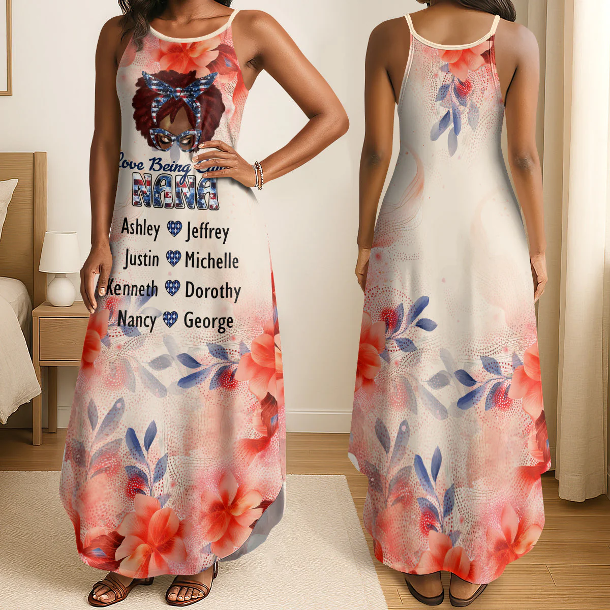 Love Being Called Grandma - Personalized Maxi Dress - Gift For Mom, Grandma HN02