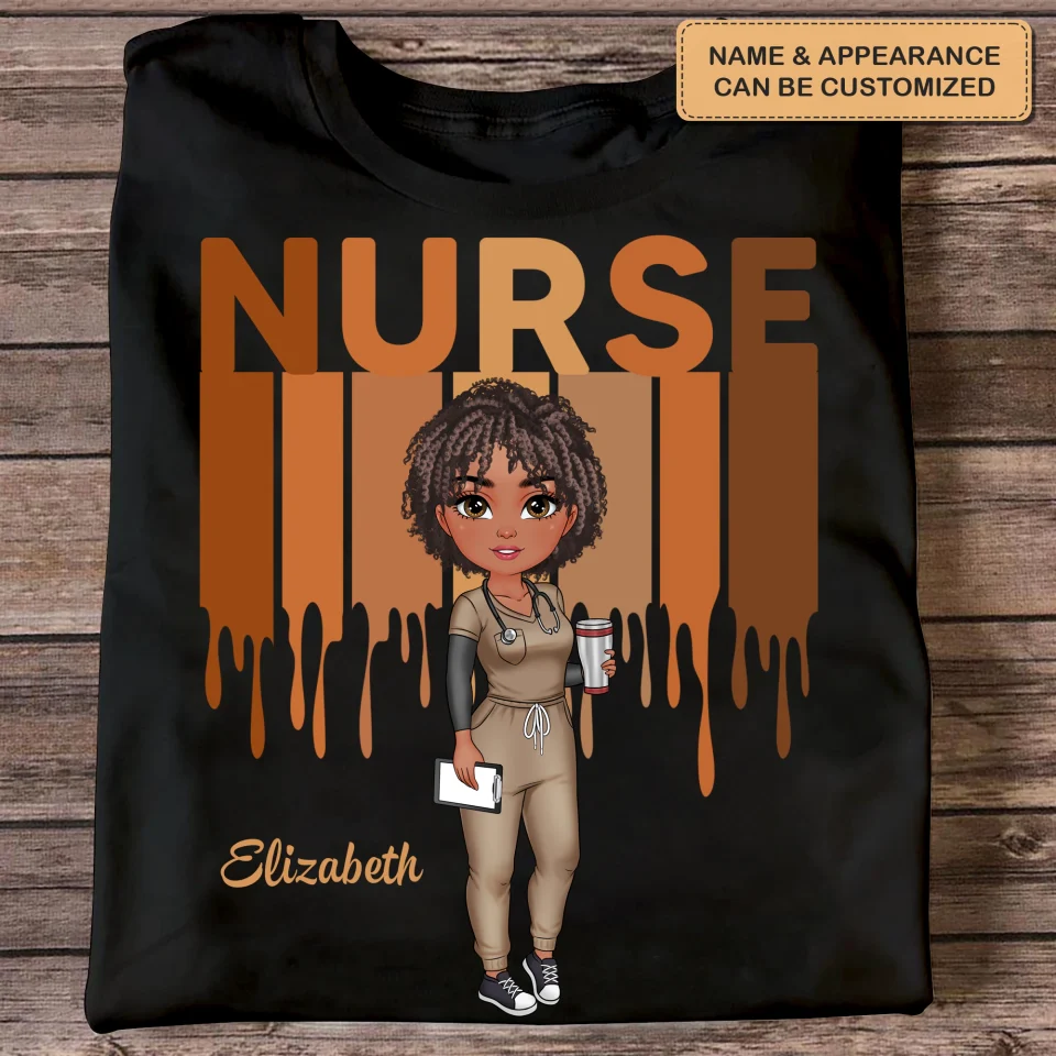Love Nurse Life - Personalized T-Shirt- Gift For Nurse | NR4 HH01 - Image 3