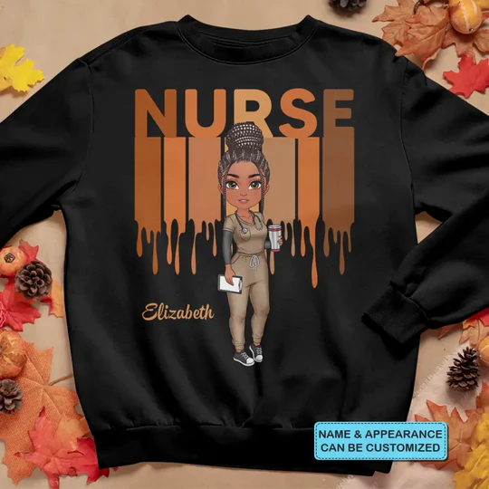 Love Nurse Life - Personalized T-Shirt- Gift For Nurse | NR4 HH01 - Image 4
