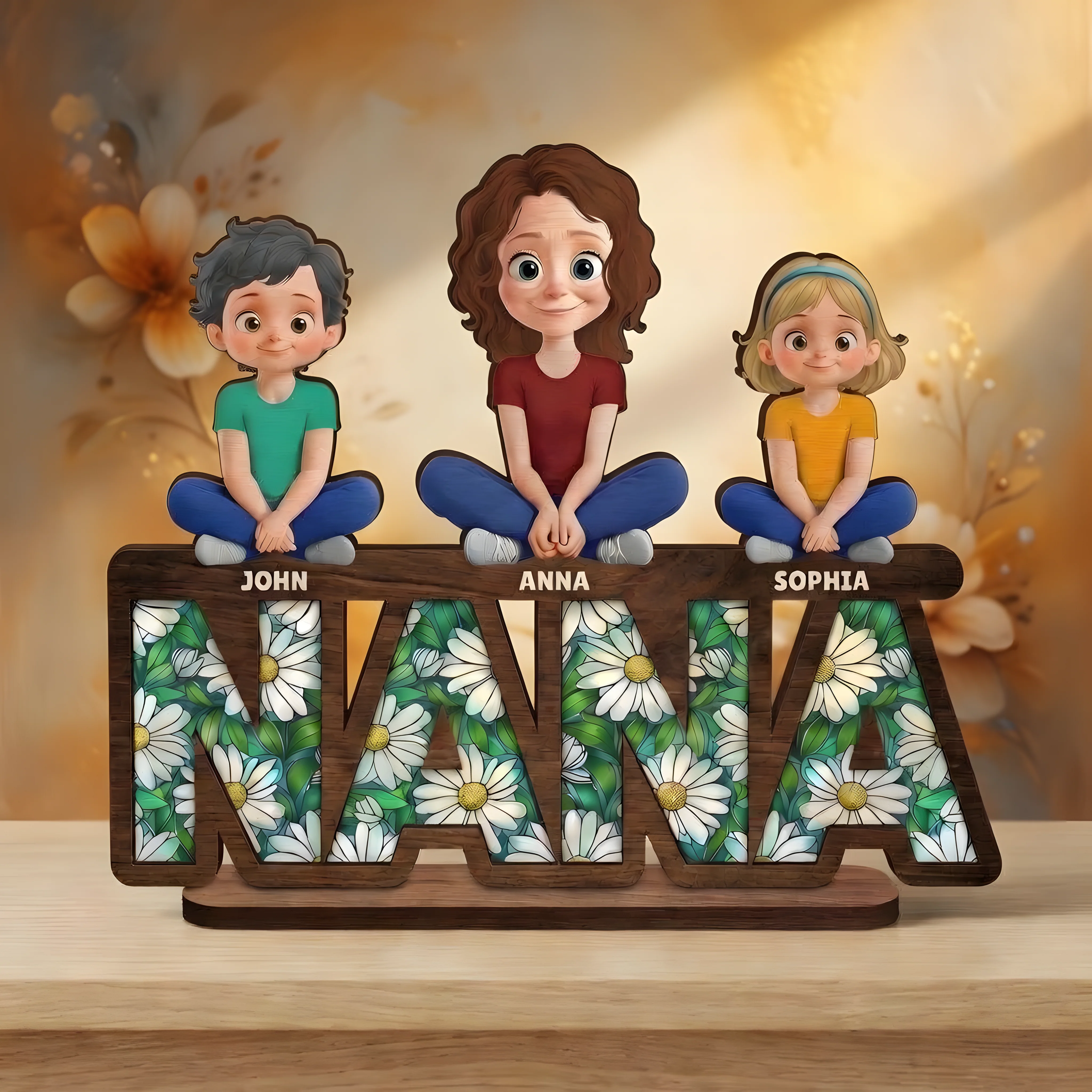 Love You Mom Grandma - Personalized Wooden Plaque - Gift For Mom, Grandma | GR25 HN02 - Image 3