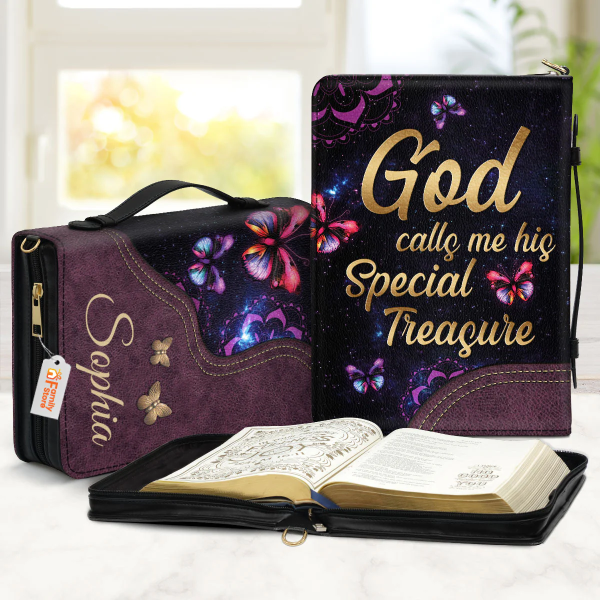Lovely Butterfly - God Calls You His Special Treasure - Awesome Personalized Bible Covers - AT4081327 - Image 2
