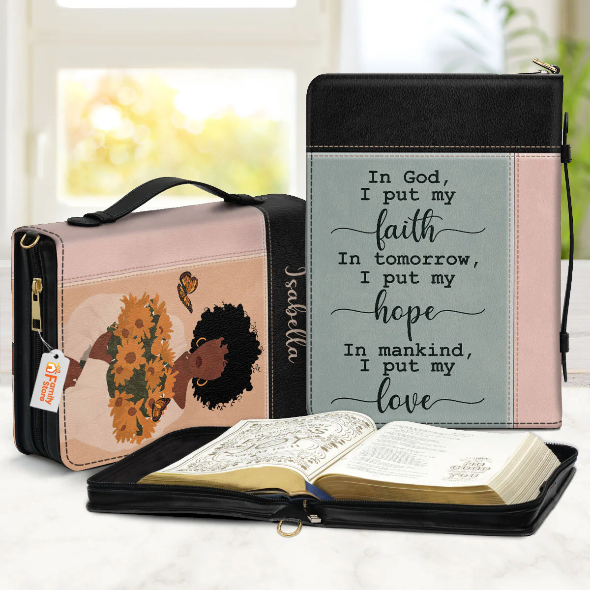 Lovely I Put My Faith In God - Thoughtful Gift For Christians - Personalized Bible Covers - AT4082453 - Image 2