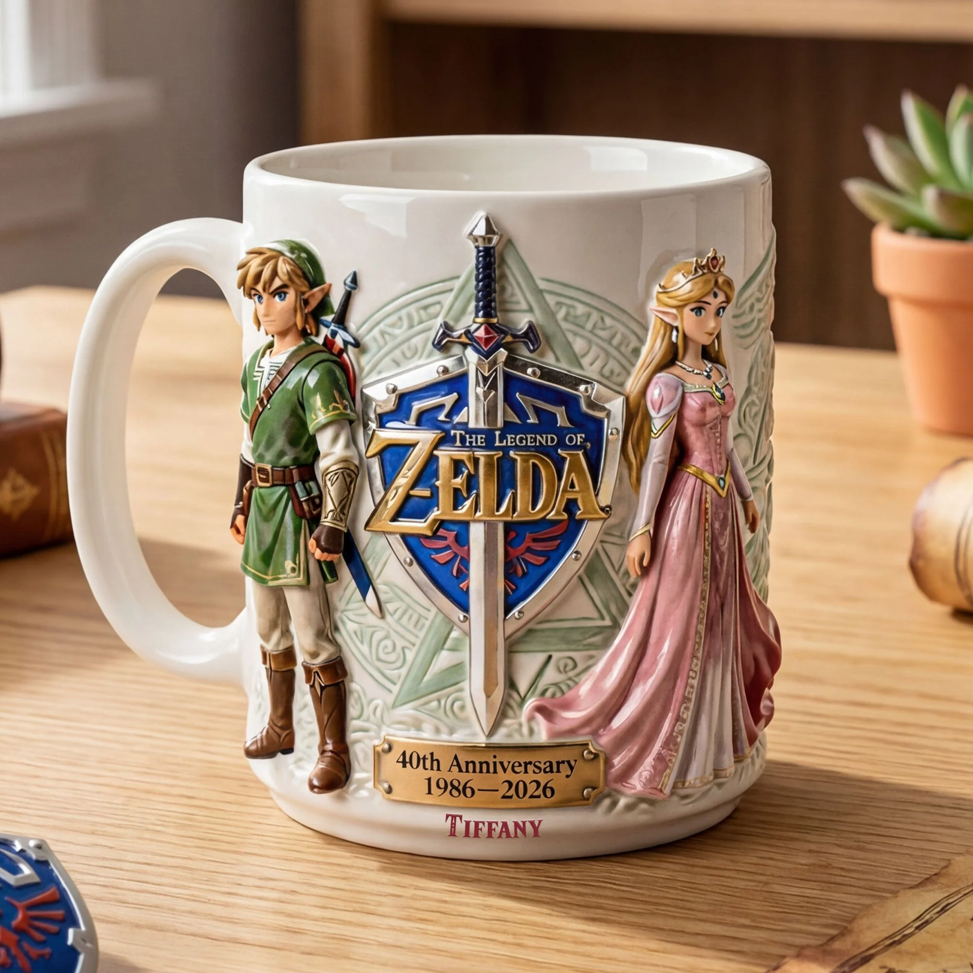 LoZd 40 Years Of Love - Personalized White Edge-to-Edge Mug - Gift For Fan Movies, Anniversary HH01 - Image 2