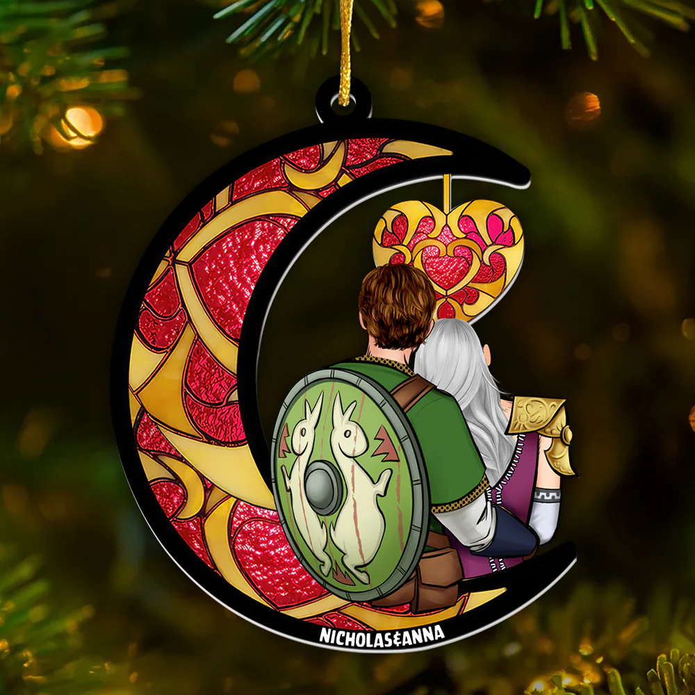 LoZd Kissing Couple Christmas - Personalized Acrylic Ornament - Gift For Couples TD118 CU5081314 - Image 2