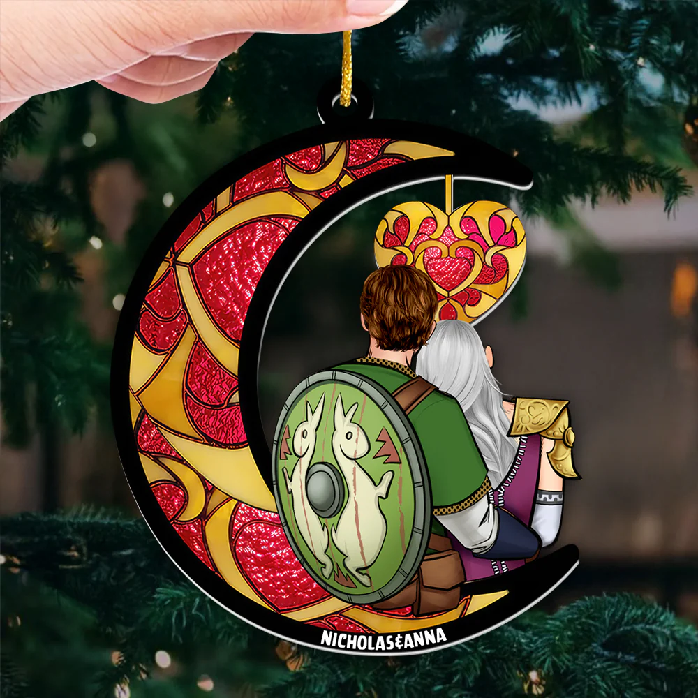 LoZd Kissing Couple Christmas - Personalized Acrylic Ornament - Gift For Couples TD118 CU5081314 - Image 3