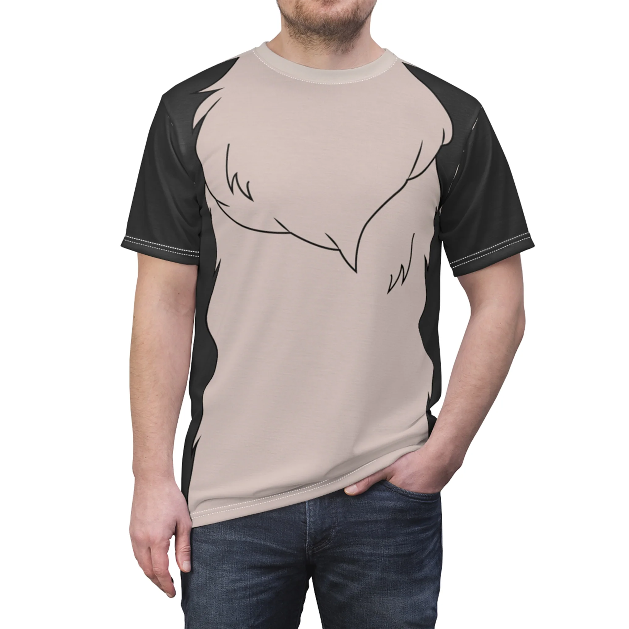 Lucifer Cat Disney Cinderella Cosplay Costume T-Shirt For Men - Image 3