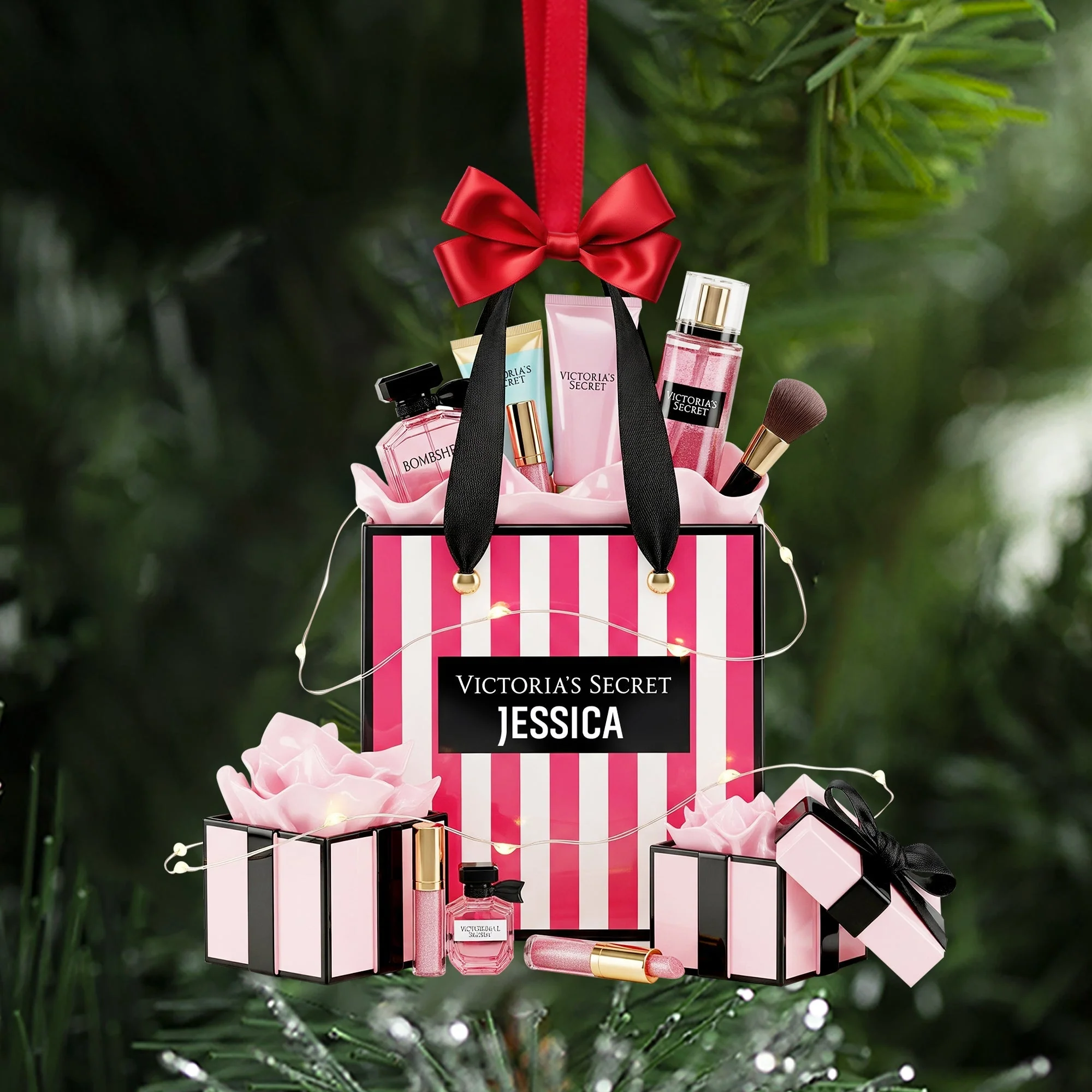 Luxury Beauty Kit - Personalized Acrylic Ornament - Christmas Gift For Makeup Lovers HH01 - Image 3
