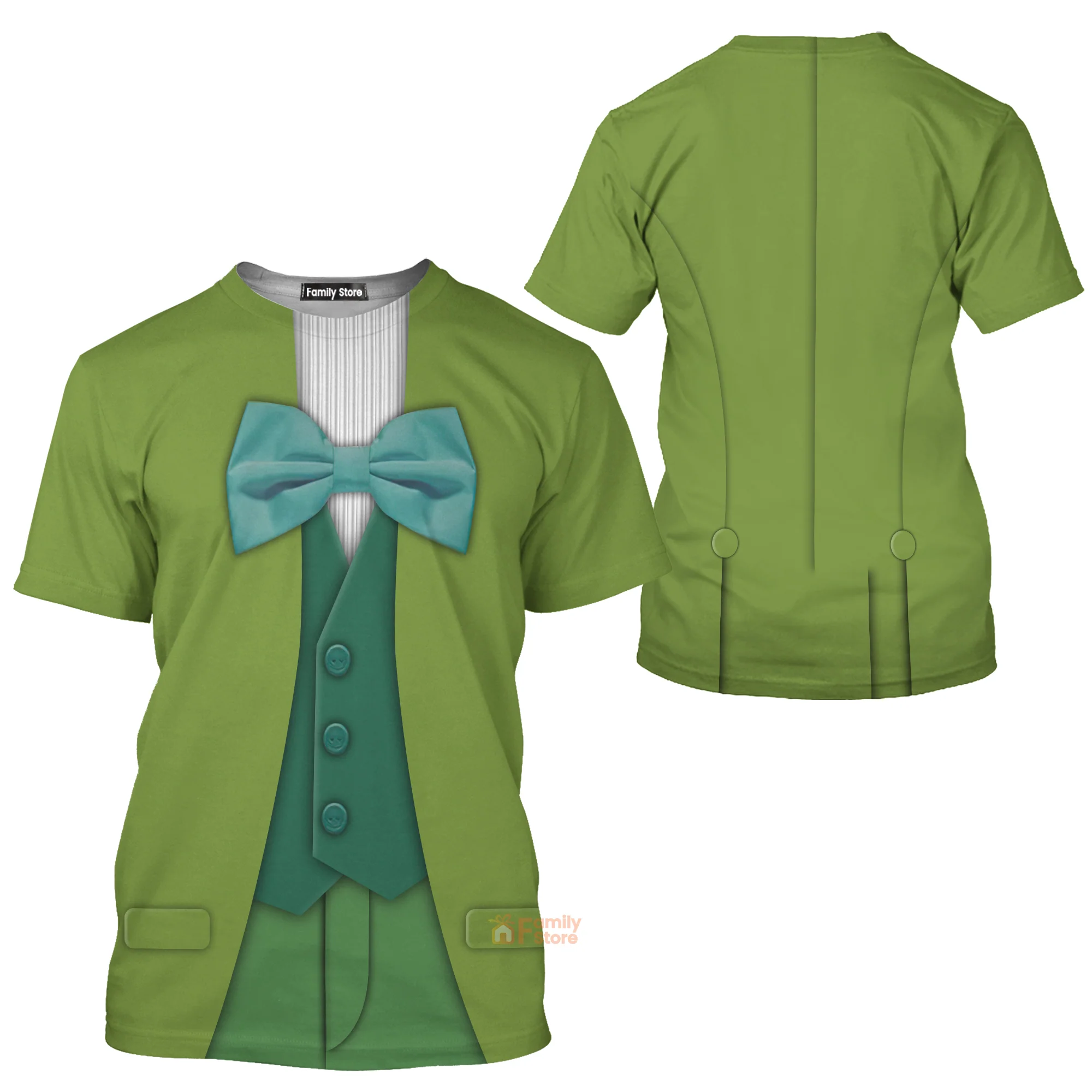 Mad Hatter Green Alice in Wonderland Costume T-Shirt - Image 3