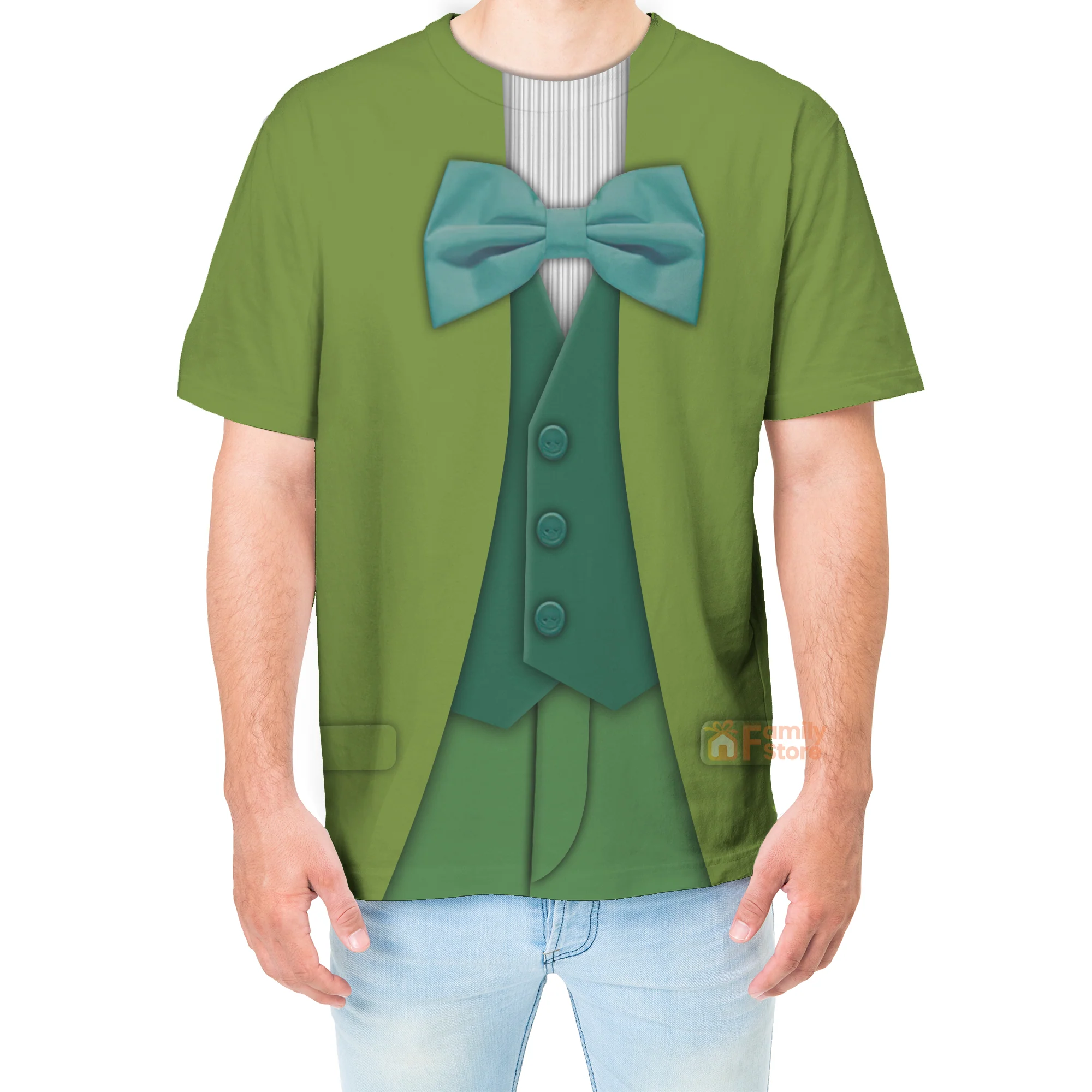 Mad Hatter Green Alice in Wonderland Costume T-Shirt - Image 4