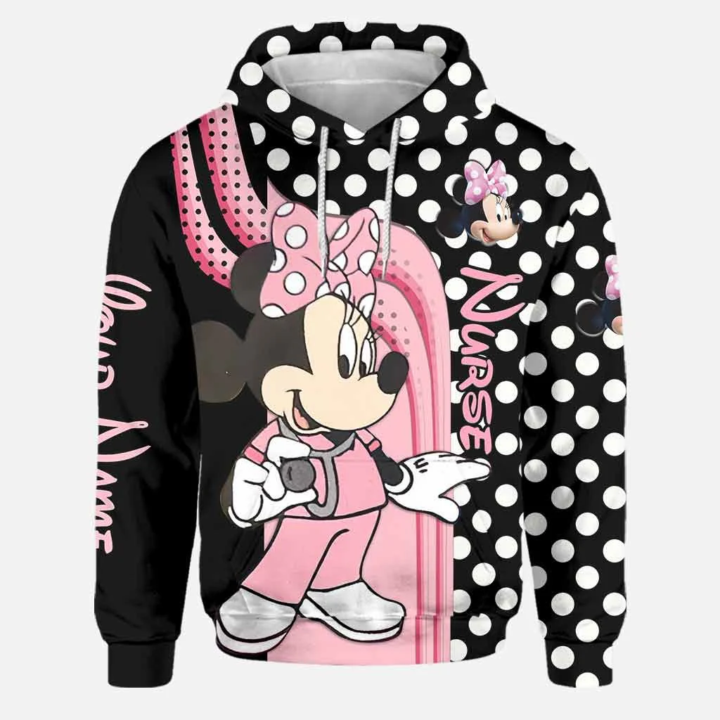 Magic Mouse Ears And Nurse - Personalized Hoodie And Leggings - Special Gifts For Her NL122 - Image 3