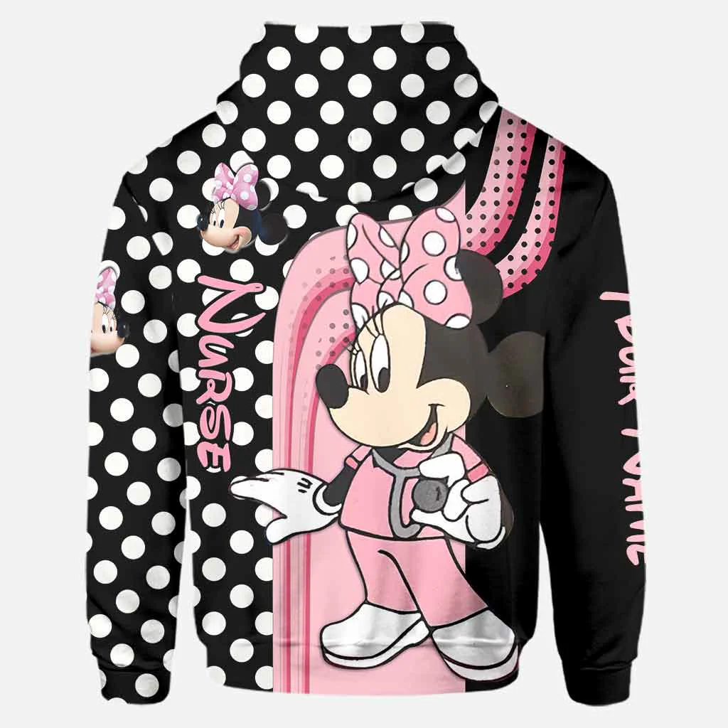 Magic Mouse Ears And Nurse - Personalized Hoodie And Leggings - Special Gifts For Her NL122 - Image 4