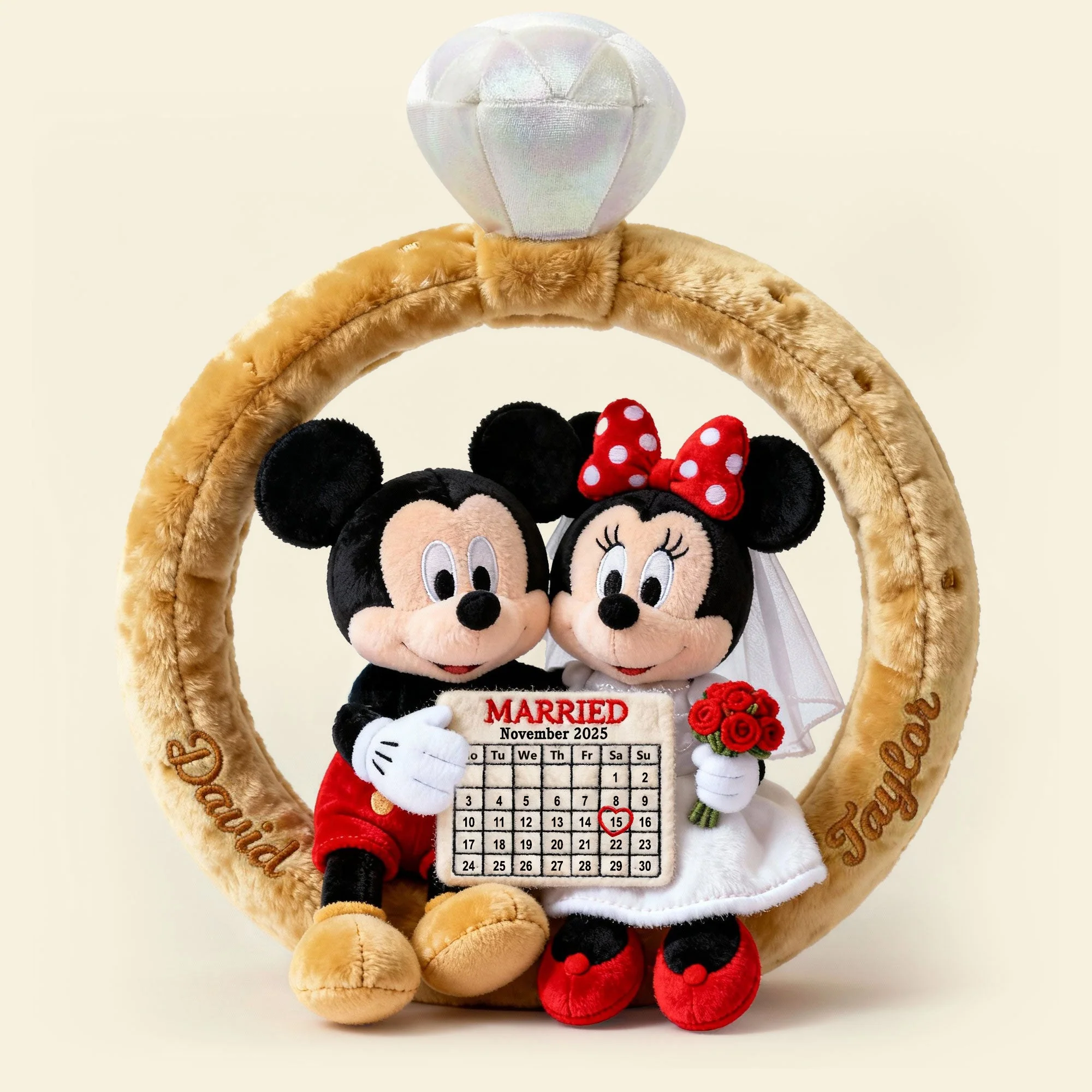 Magic Mouse Wedding Couple - Personalized Custom Shape Pillow - Gift For Couples, Newlyweds NL122 - Image 3
