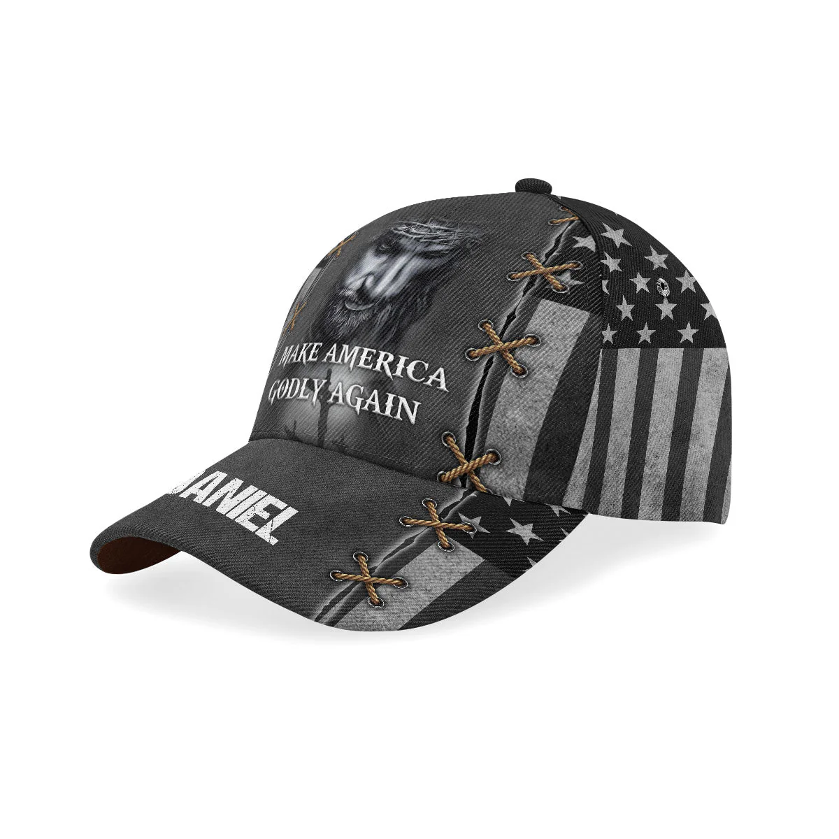 Make America Godly Again Version 2- Personalized Classic Cap - Gift for Men, Dad, Grandpa, Husband, Father's Day Gift NA94 - Image 2