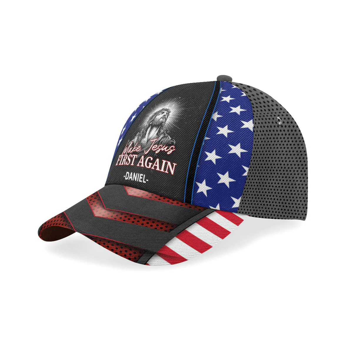 Make Jesus First Again - Personalized Classic Cap - Christian Gift For Him BA01 - Image 2