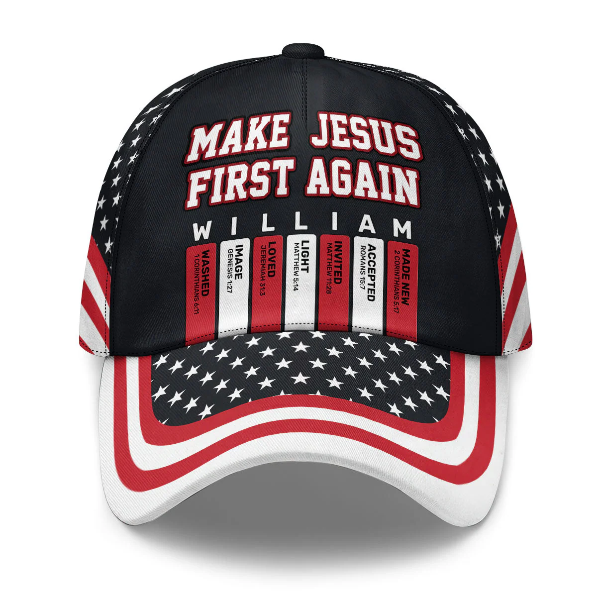 Make Jesus First Again - Personalized Classic Cap - Gift For Him - Image 2