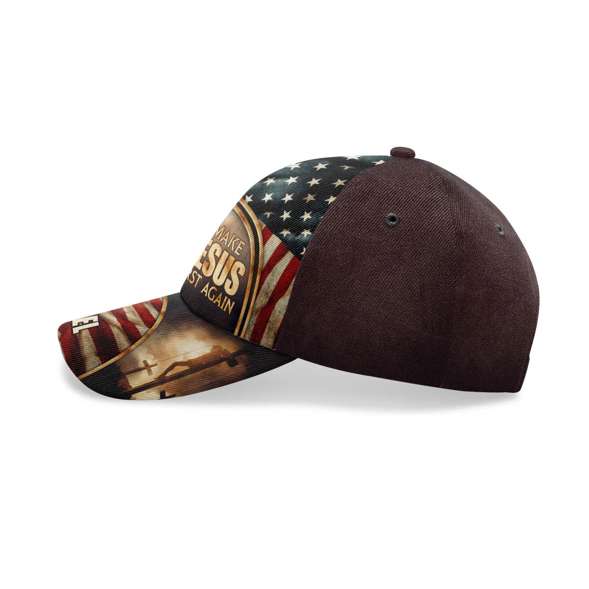 Make Jesus First Again - Personalized Classic Cap - Gift for Men, Dad, Grandpa, Husband, Father's Day Gift NA94 - Image 2