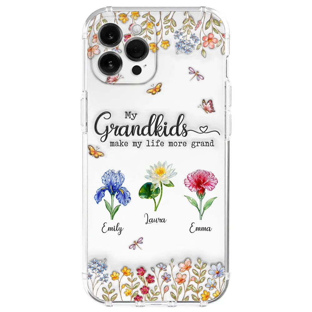 Make Life More Grand With Lovely Kids -  Personalized Phone Case - Gift For Mom, Grandma HN02