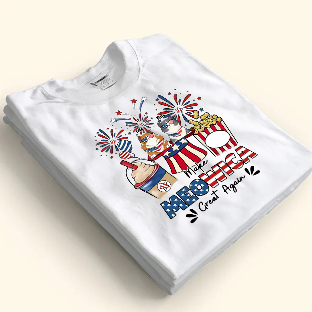 Make Meowica Great Again 4th of July - Gift For Cat Lovers - Personalized TShirt - CL12 NA94 - Image 4