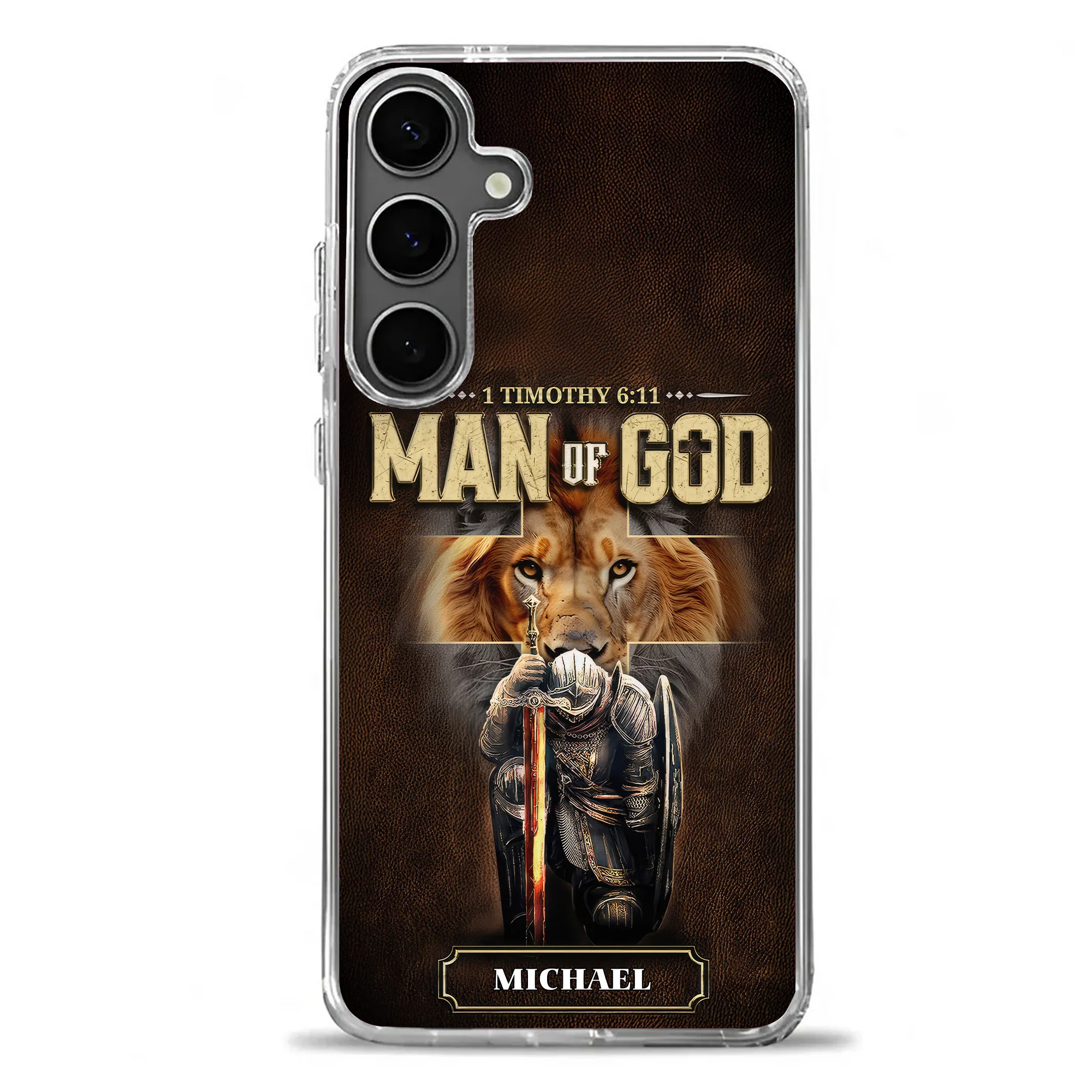 Man Of God 1 Timothy 6:11 - Personalized Phone Case TD118 - Image 2
