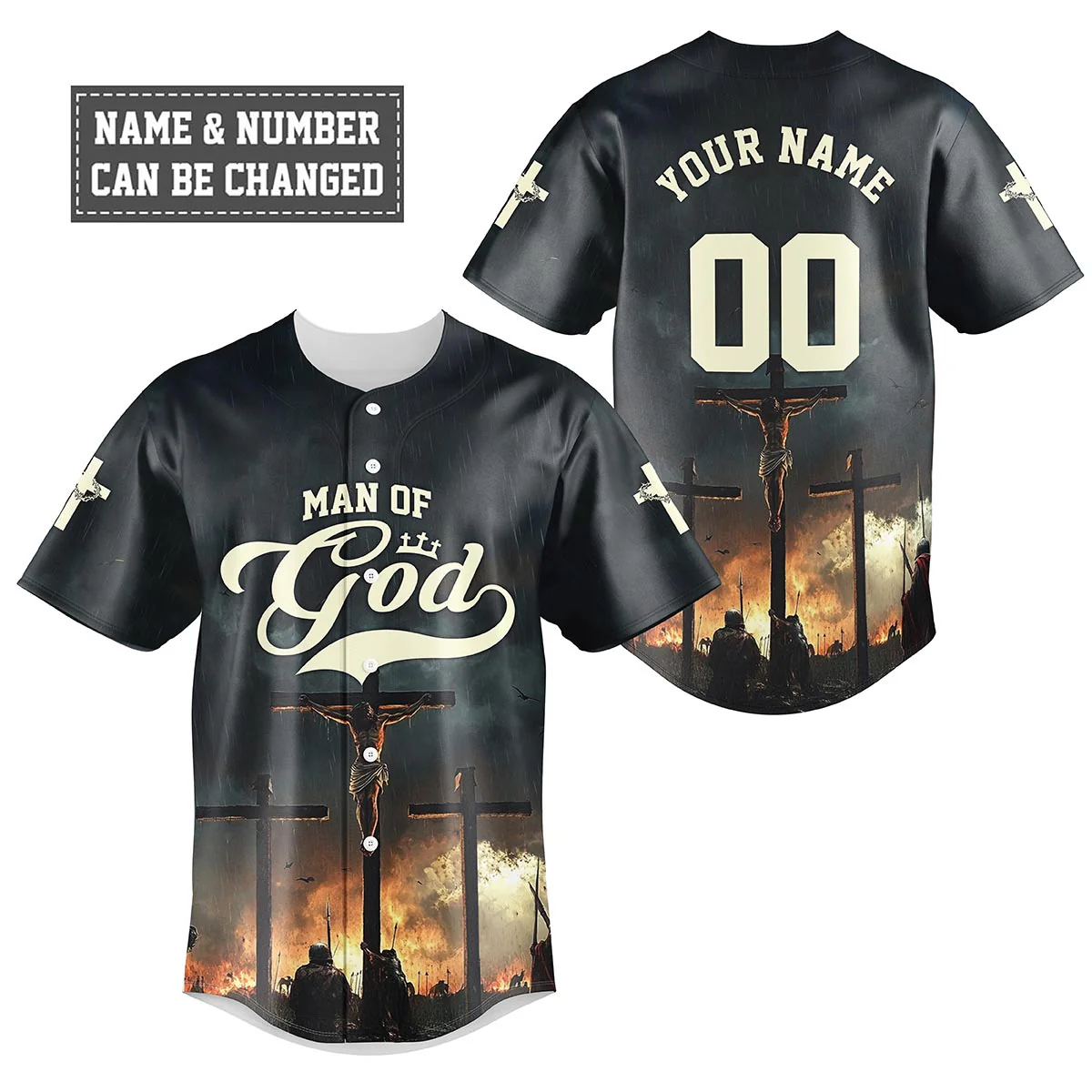 Man Of God Cross Baseball Jersey Bundle - Image 2