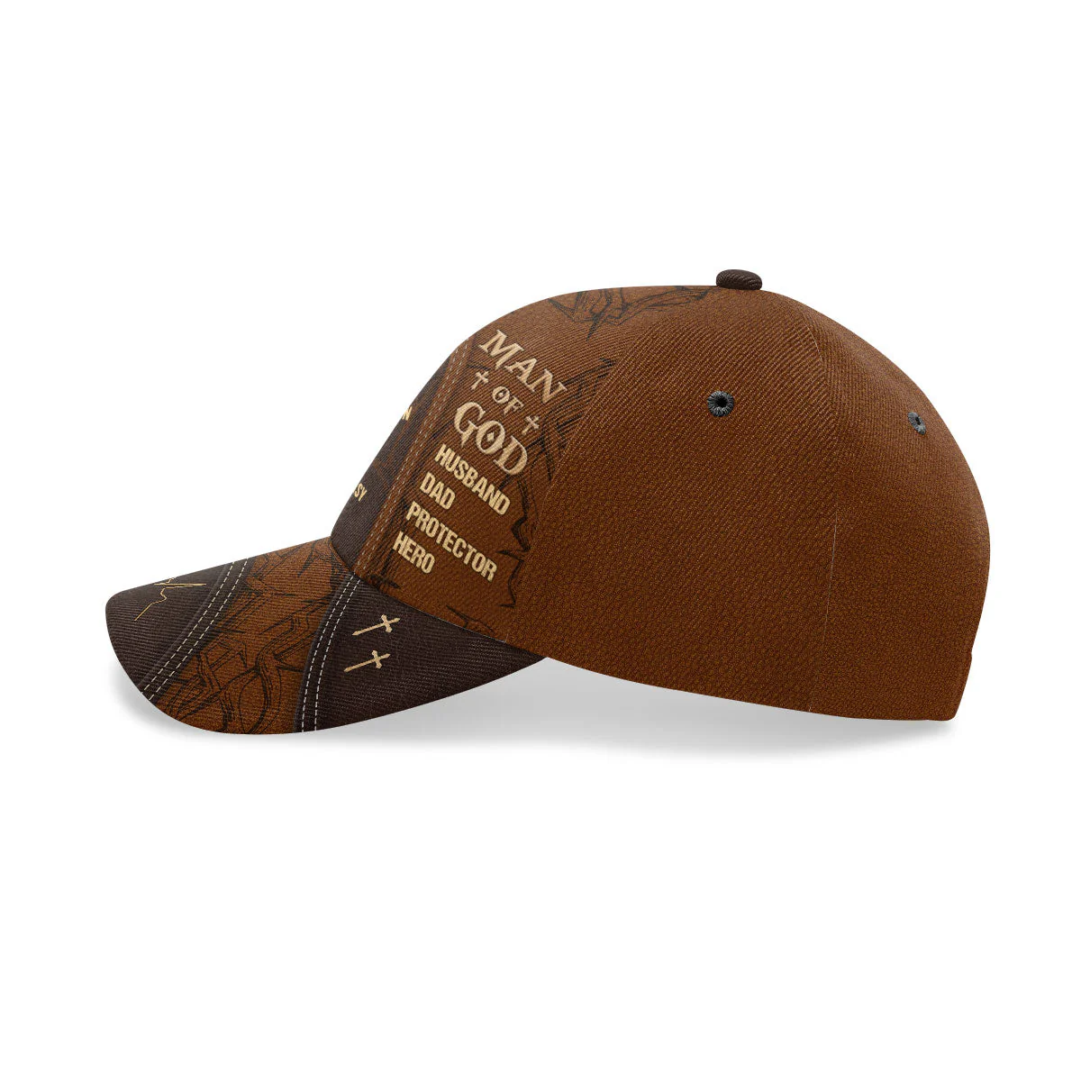Man Of God Fist Bump - Personalized Classic Cap - Gift For Dad, Husband, Grandpa HN02 - Image 3