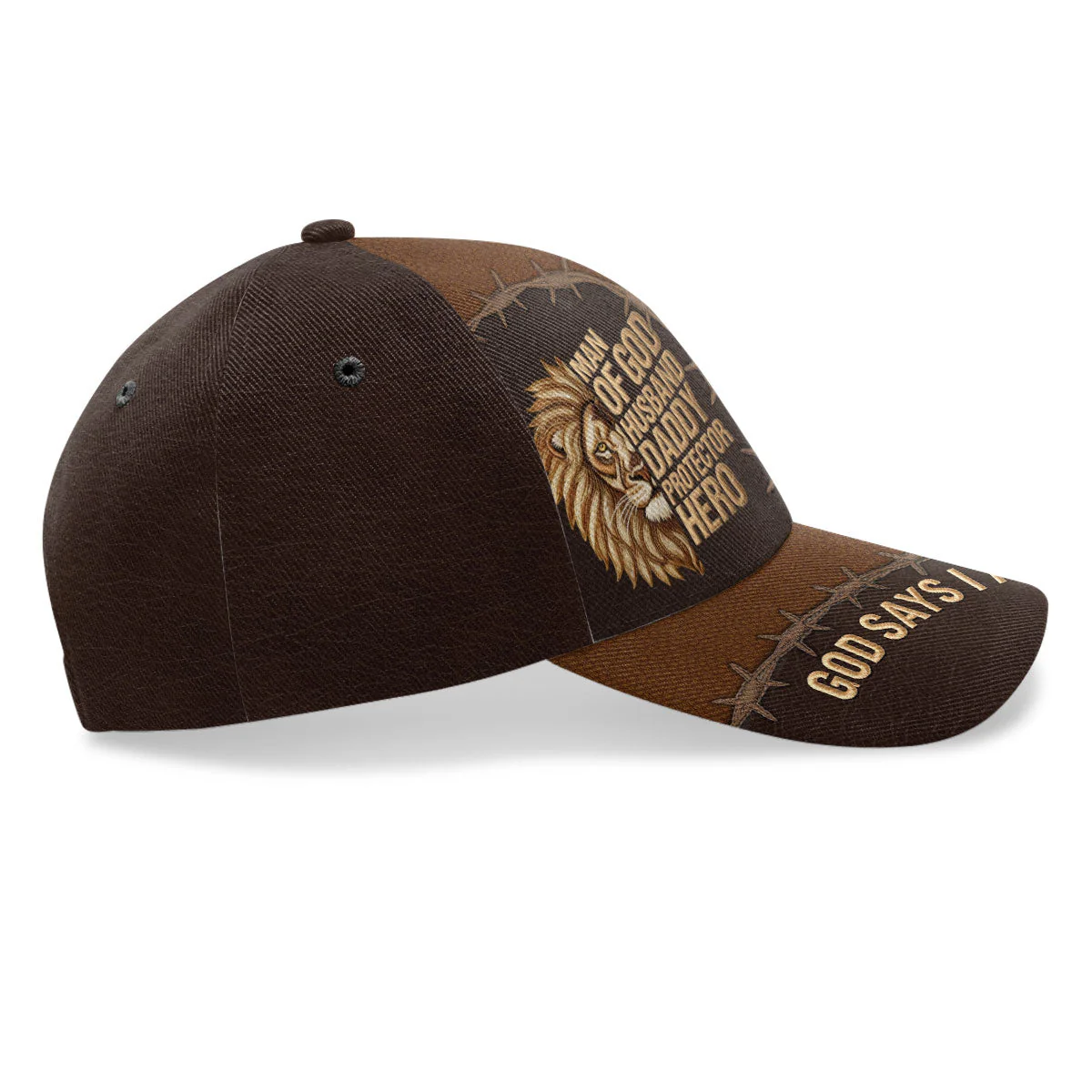 Man Of God Husband Dad Protector Hero - Personalized Classic Cap - Christian Gift For Husband, Dad BA01 - Image 4
