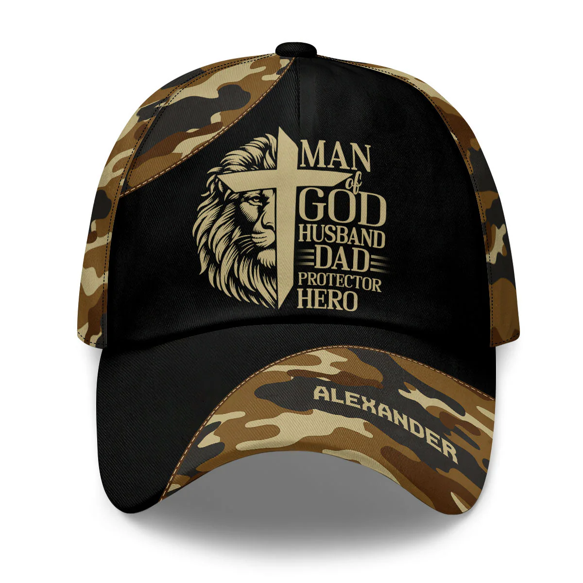 Man Of God Husband Dad Protector Hero - Personalized Classic Cap - Gift for Men, Dad, Grandpa, Husband - NH96