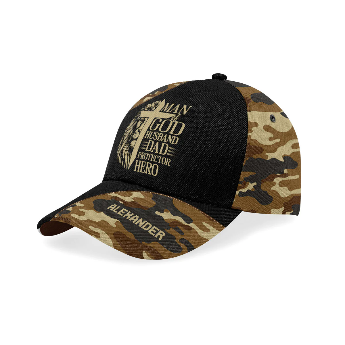 Man Of God Husband Dad Protector Hero - Personalized Classic Cap - Gift for Men, Dad, Grandpa, Husband - NH96 - Image 2
