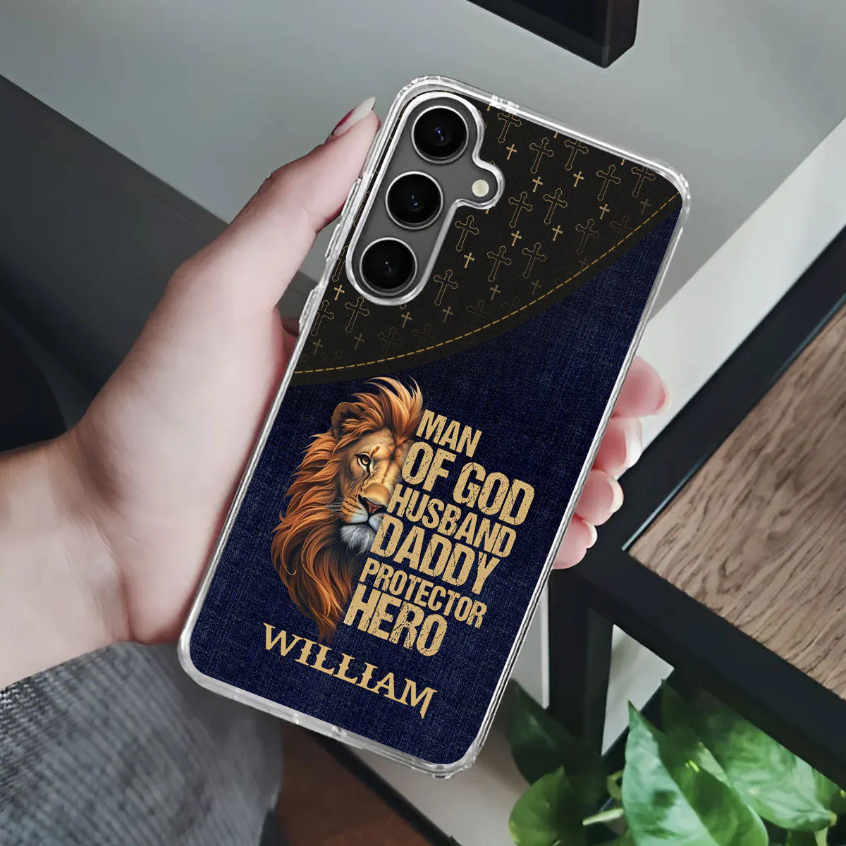 Man Of God Husband Daddy Protector Hero - Personalized Phone Case - Christian Gift - Image 4
