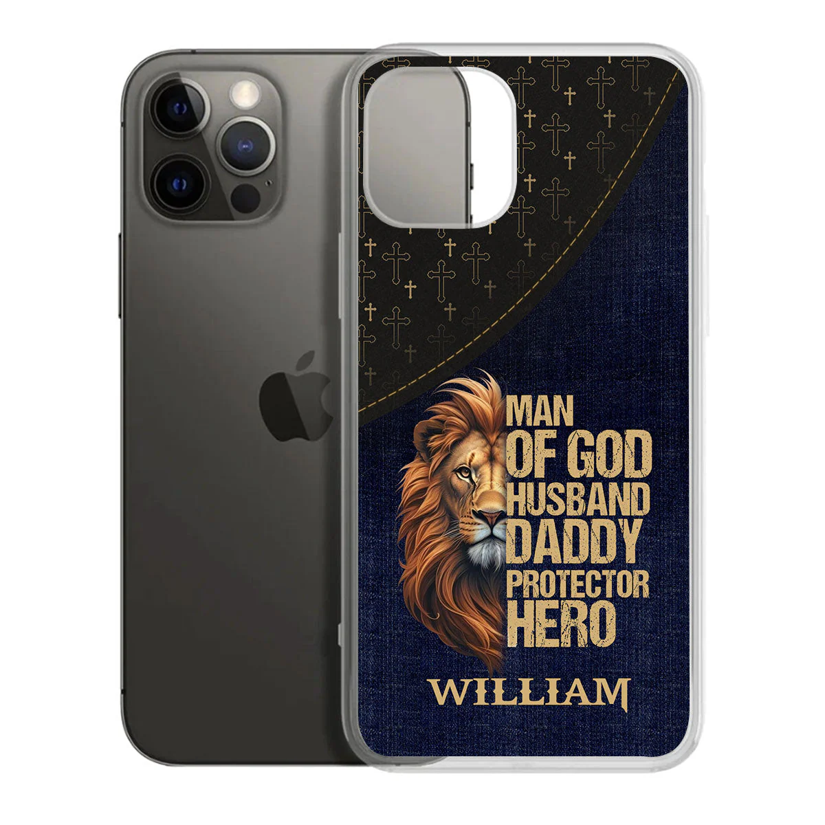 Man Of God Husband Daddy Protector Hero - Personalized Silicone Phone Case - Image 7