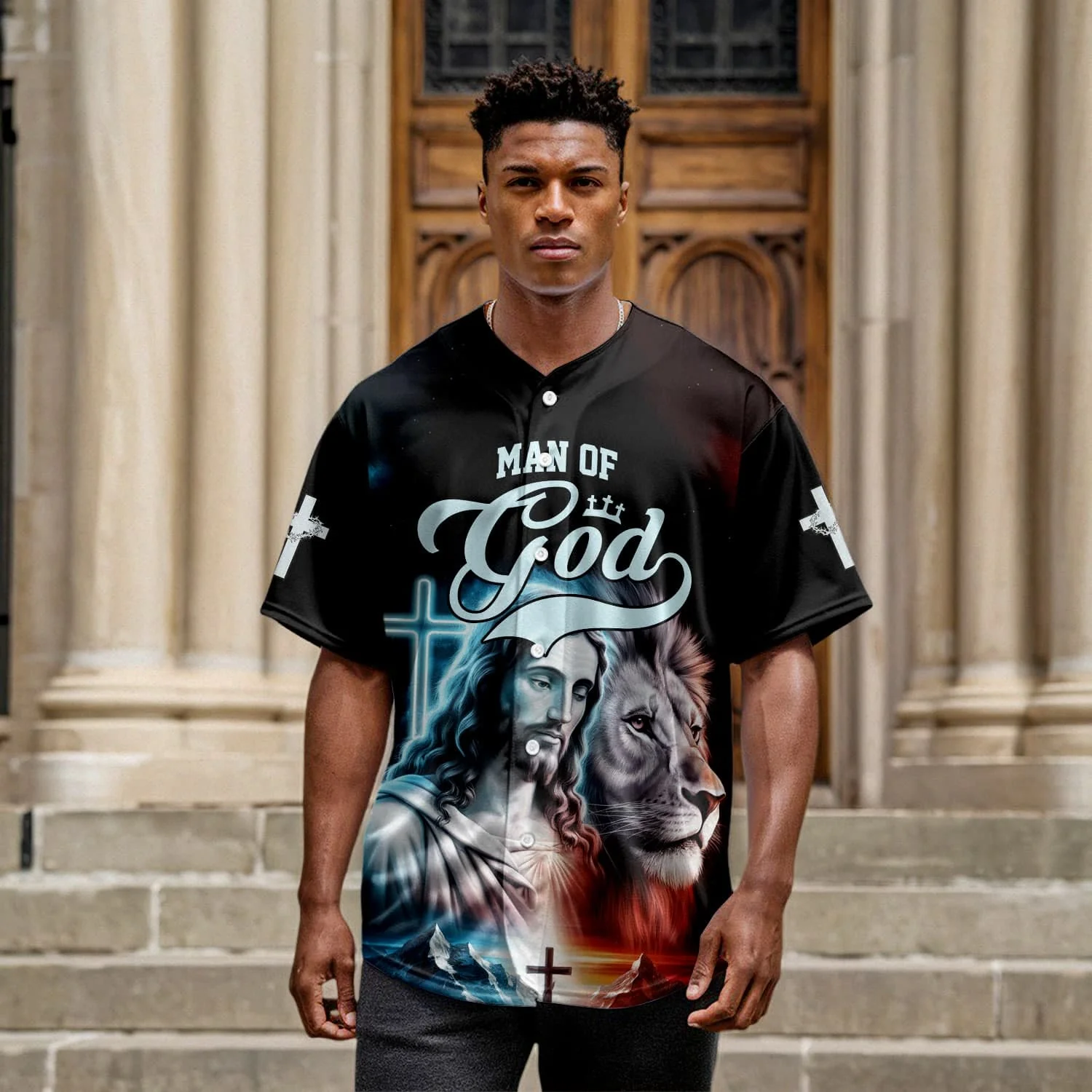 Man of god Jesus and Lion Baseball Jersey Bundle - Image 10