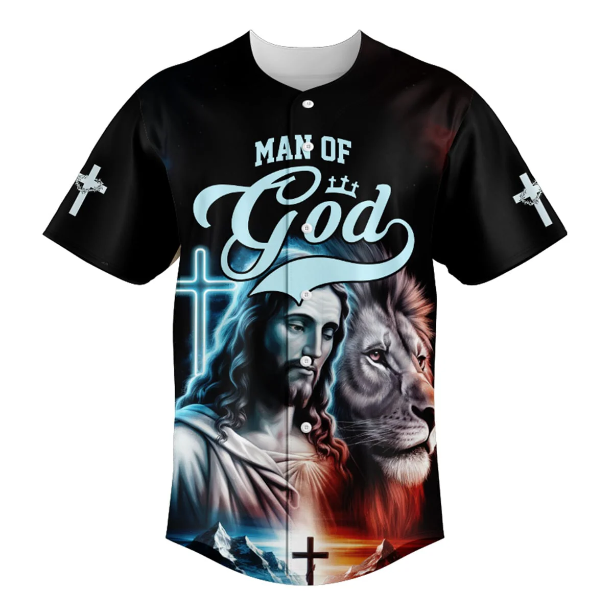 Man of god Jesus and Lion Baseball Jersey Bundle - Image 3
