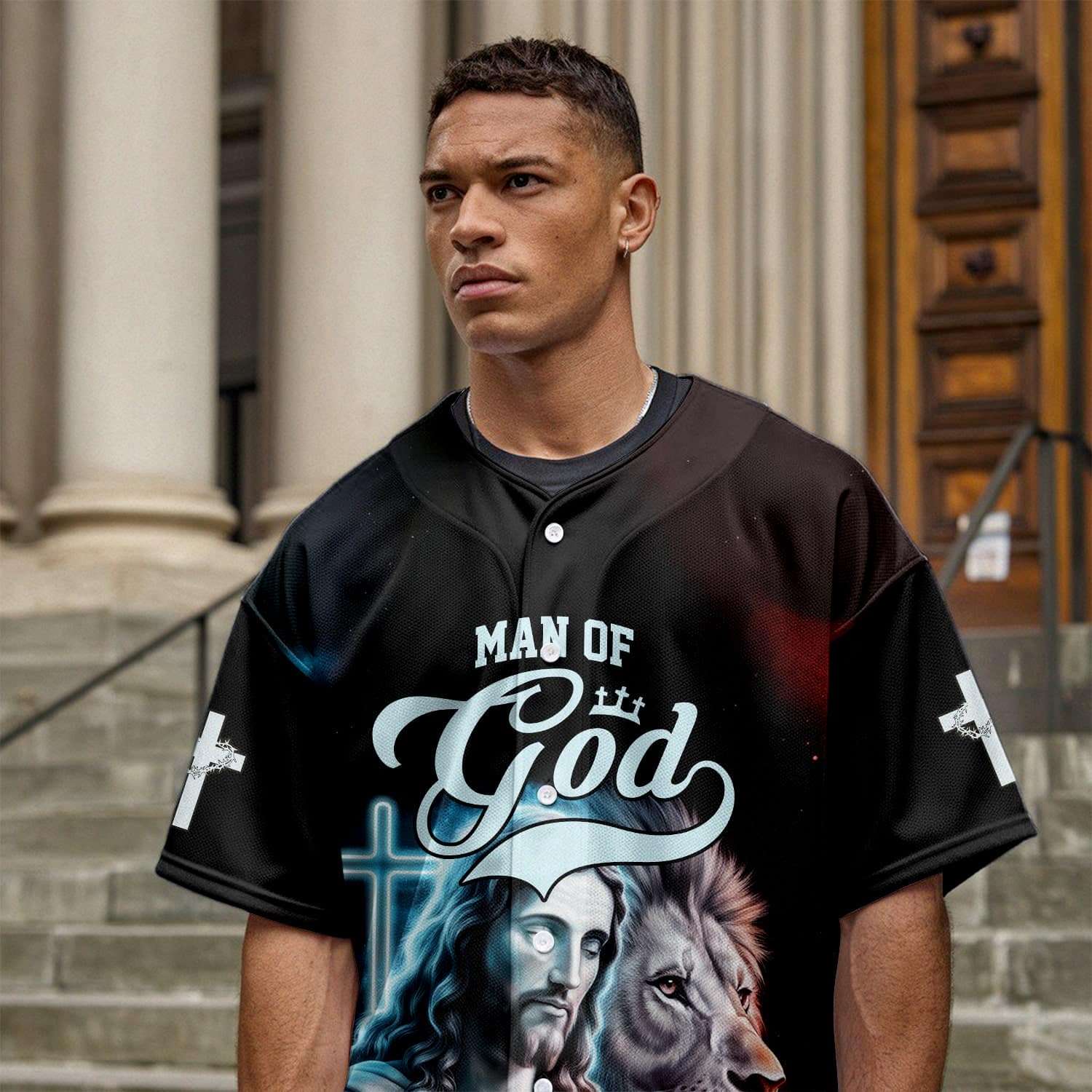 Man of god Jesus and Lion Baseball Jersey Bundle - Image 8