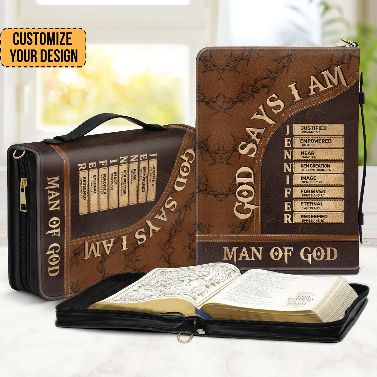 Man Of God - Personalized Bible Cover | CLGOD06 - Image 2