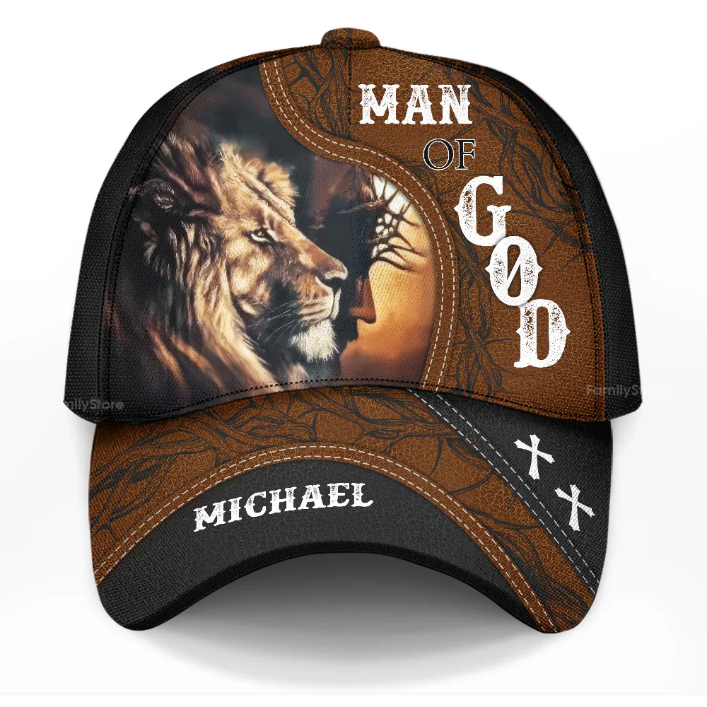 Man Of God - Personalized Classic Cap - Gift for Men, Dad, Grandpa, Husband - NH96 - Image 5