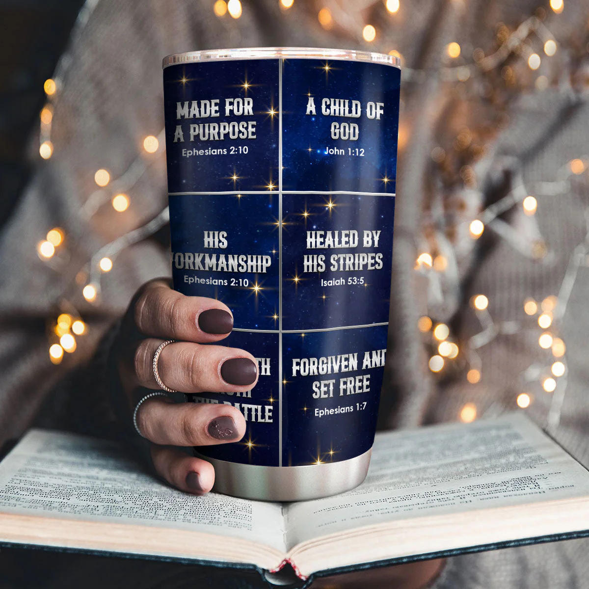 Man Of God - Personalized Stainless Steel Tumbler - Gift For Him HL128 - Image 3