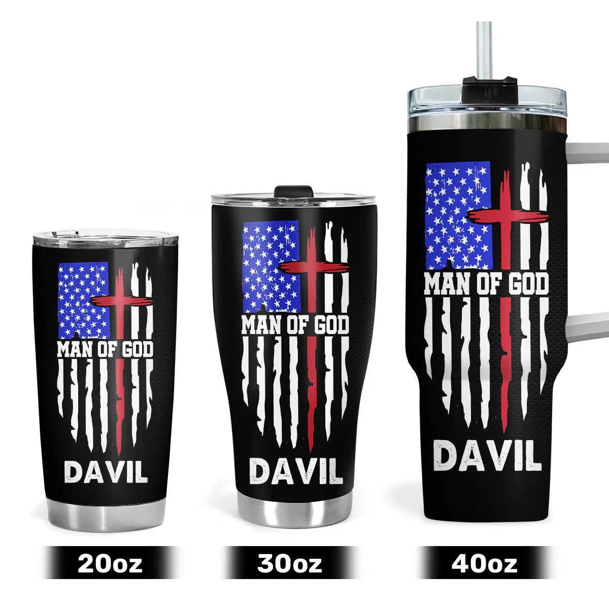 Man Of God -  Religious Personalized Stainless Steel Tumbler - Image 6
