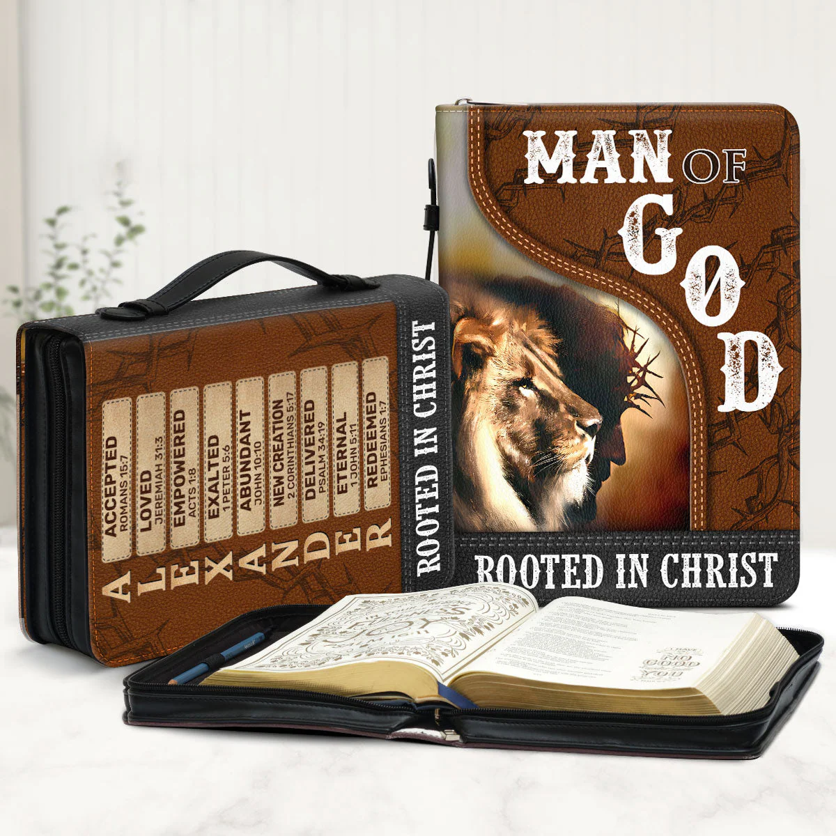 Man Of God Rooted In Christ - Personalized Bible Cover TD118