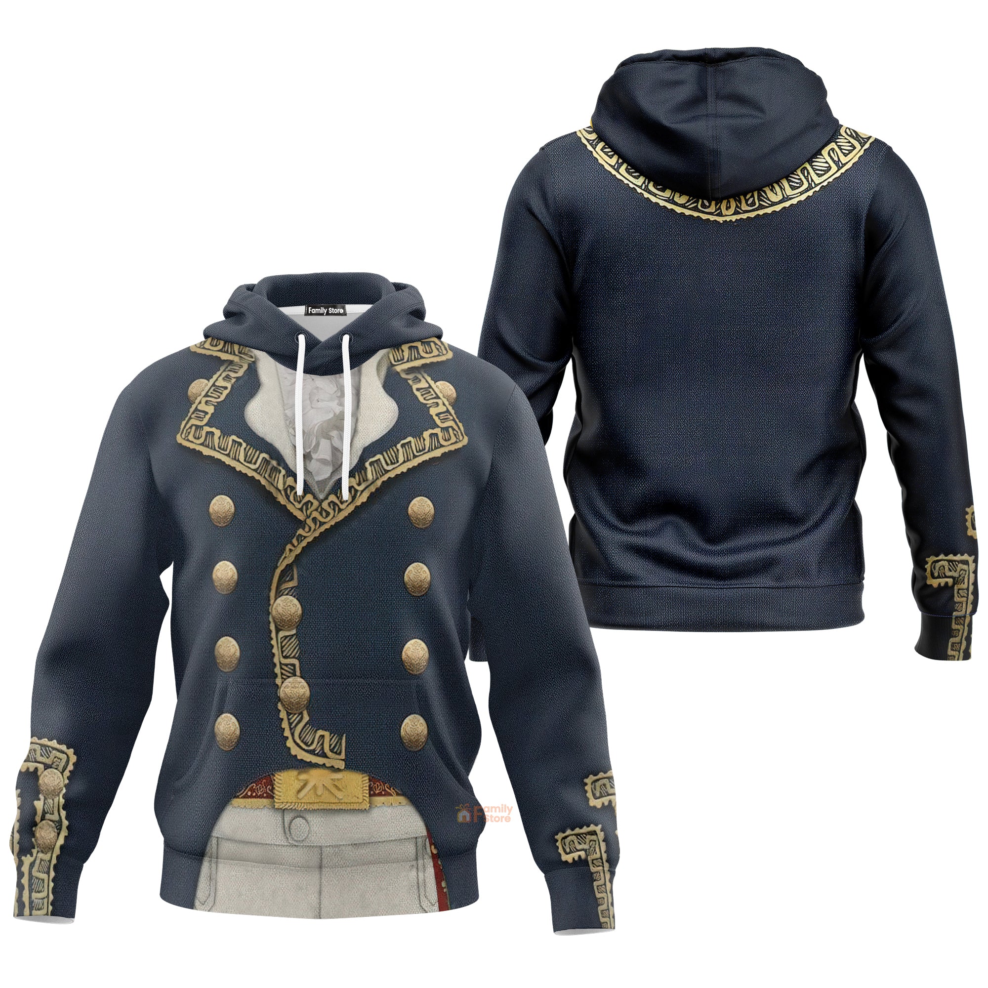 Marquis De Lafayette Hoodie For Men - Image 3