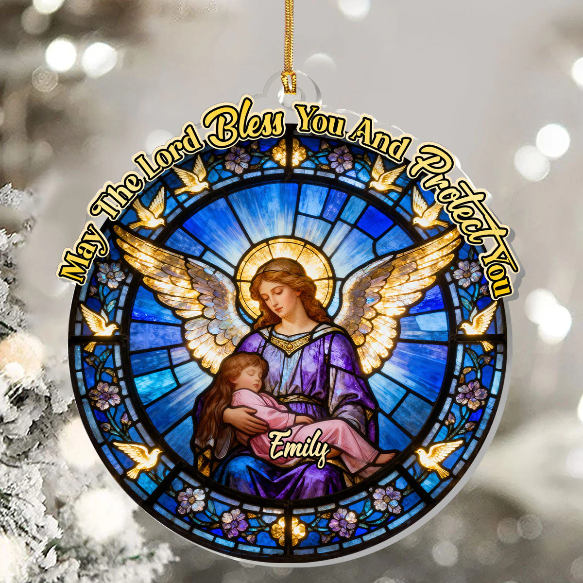 May The Lord Bless You And Protect You - Personalized 1-Layer Acrylic Ornament HL128 - Image 5