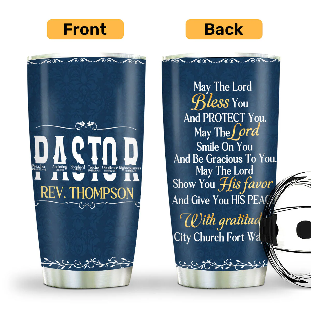 May The Lord Bless You And Protect You - Personalized Stainless Steel Tumbler TD118 - Image 2