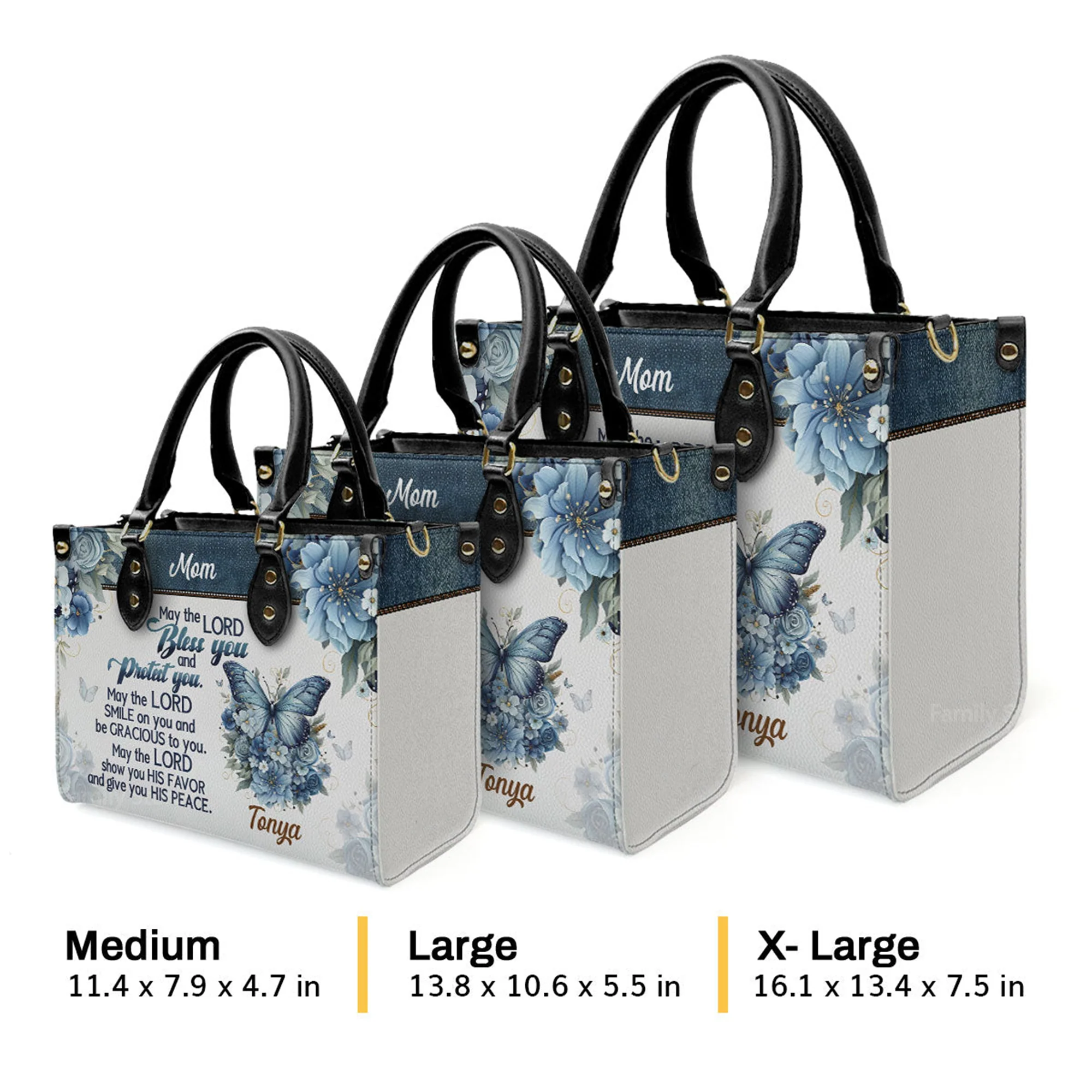 May The Lord Bless You - Scripture Gifts For Women Of God - Personalized Leather Handbag With Handle - AT4081228 - Image 4