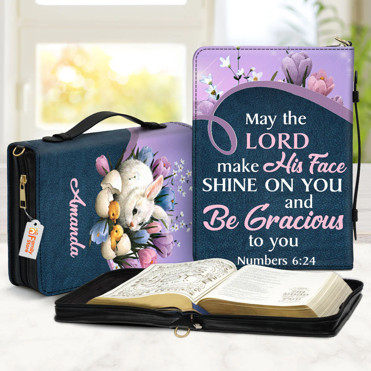 May The Lord Make His Face Shine On You And Be Gracious To You - Personalized Bible Covers - AT4080722 - Image 2