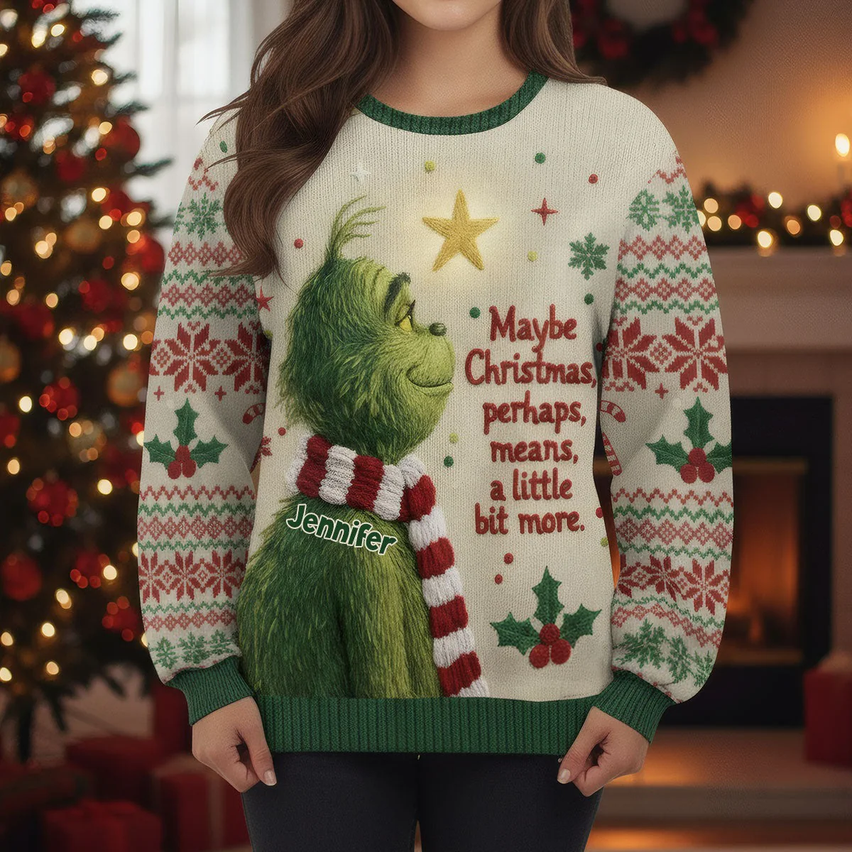 Maybe Christmas Means A Little Bit More - Personalized Ugly Sweater - Christmas Gift For Movie Fans NL122 - Image 3
