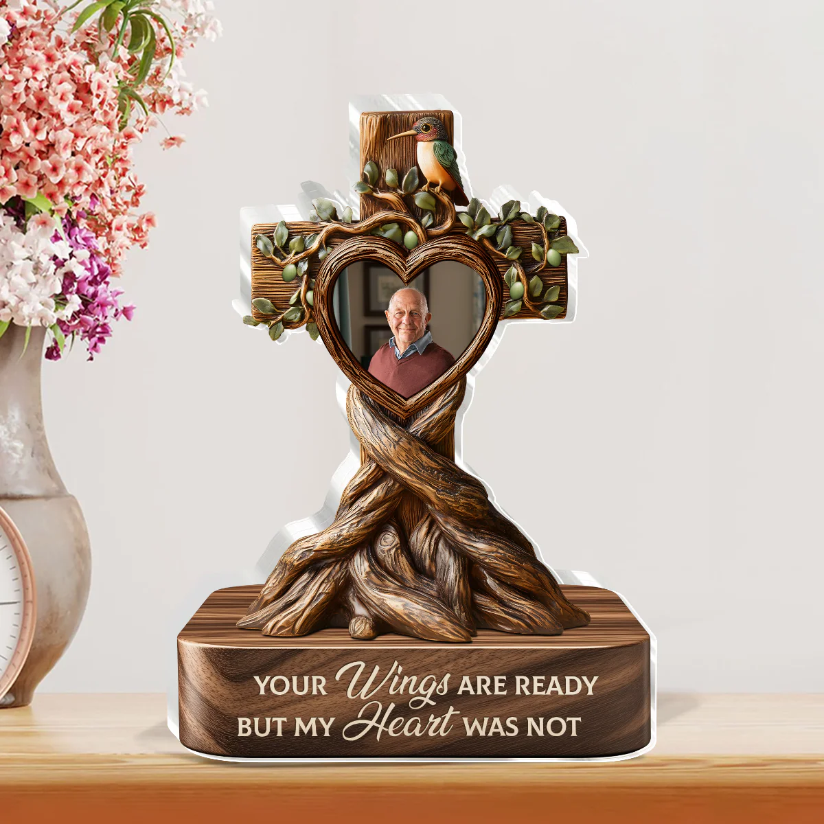Memorial Roots of Love - Personalized Custom Shaped Squared Acrylic Plaque HL128 - Image 2