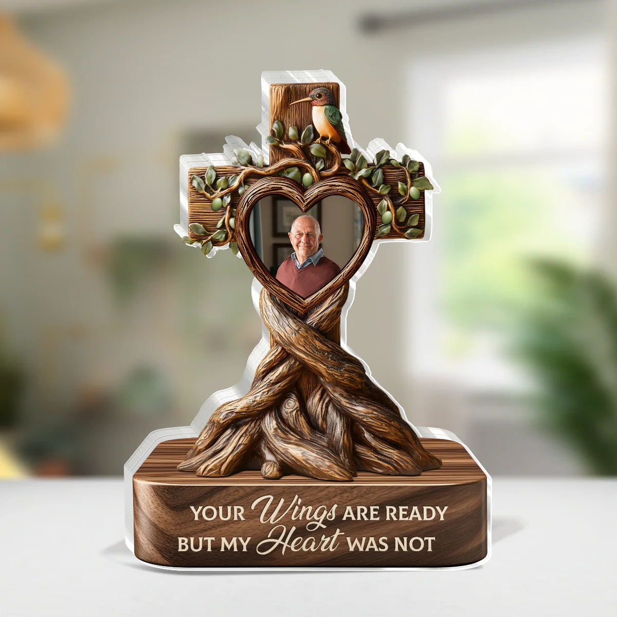Memorial Roots of Love - Personalized Custom Shaped Squared Acrylic Plaque HL128 - Image 4