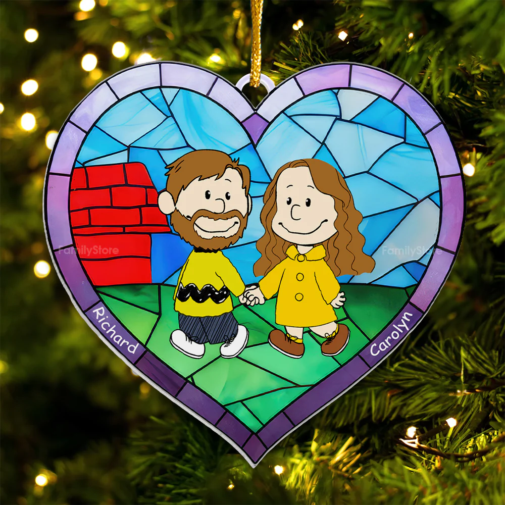 Merry Christmas Peanut Couple - Personalized Acrylic Ornament - Gift For Couple, Husband Wife - CL43 NH96 - Image 5
