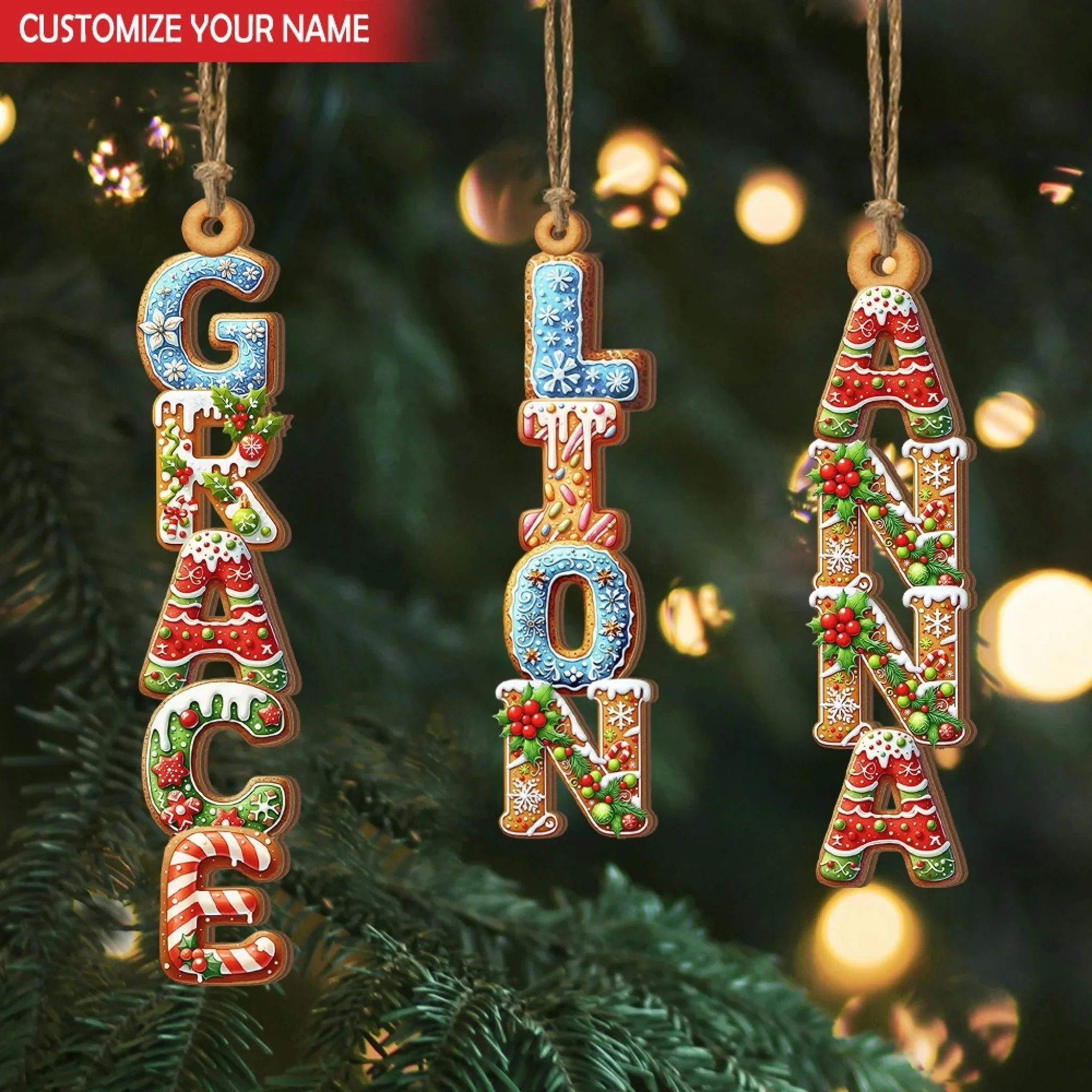 Merry Christmas To All Custom Letters 2025 - Personalized Acrylic Ornament - Christmas Gift For Family Members NA94 - Image 4