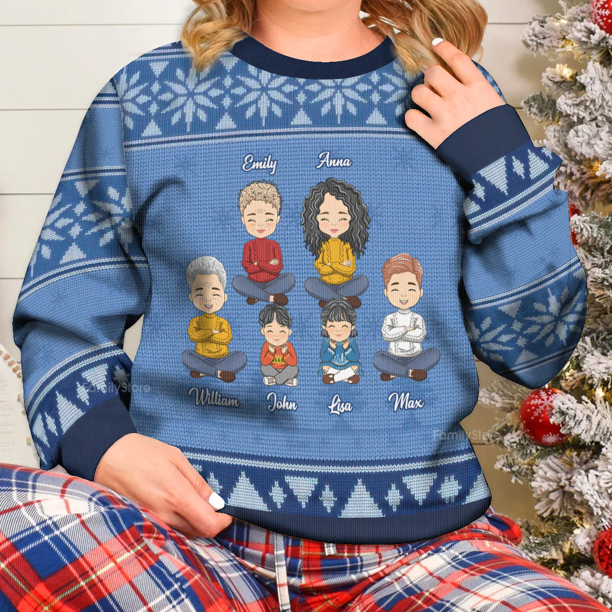 Merry Christmas With Lots Of Love - Gift For Family - Personalized Ugly Sweatshirt - CL35 NA94 - Image 2
